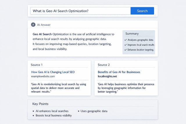 What is Geo AI Search Optimization?